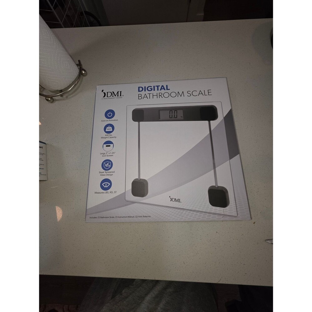 Tempered glass digital bathroom scale, DMI Digital Bathroom Scale